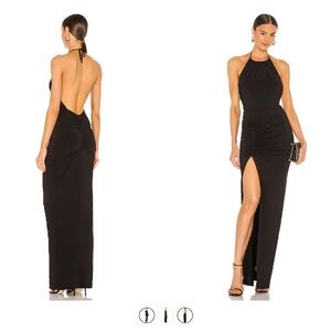 X REVOLVE ADDISON MAXI DRESS IN BLACK